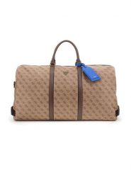 Guess Torba podróżna w kolorze beżowym - 60 x 32 x 28 cm rozmiar: onesize. Brązowe torby podróżne Guess, z aplikacjami, z materiału, przez ramię. Za 682.45 zł.