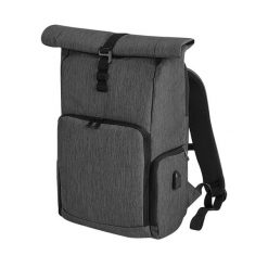 Plecak Qtech Charge Roll Up. Czarne plecaki QUADRA, bez wzorów, bez dodatków. Za 213.99 zł.
