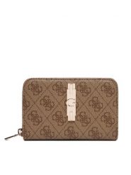 Guess Portfel Yvonne Logo Slg SWSG23 78140 Beżowy ciemny. Brązowe portfele Guess, z aplikacjami, ze skóry. Za 264.99 zł.