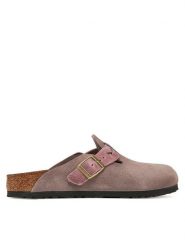 Birkenstock Klapki Boston Braided 1029122 Różowy. Czerwone klapki Birkenstock, bez wzorów, ze skóry, bez obcasa, bez zapięcia. Za 719.99 zł.