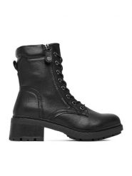 Clara Barson Trzewiki CEO-WS6396-05 Czarny. Czarne botki Clara Barson, bez wzorów, z materiału, bez obcasa, na płaskiej podeszwie, bez zapięcia. Za 109.99 zł.