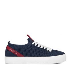 Tenisówki Nautica. Niebieskie trampki Nautica, bez wzorów, bez zapięcia. Za 149.99 zł.