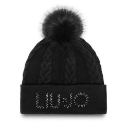 Czapka Liu Jo. Czarne czapki zimowe Liu Jo, bez wzorów. Za 299.99 zł.