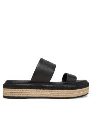 Calvin Klein Espadryle Flatform Wedge Slide - He HW0HW02374 Czarny. Czarne espadryle Calvin Klein, bez wzorów, ze skóry, bez obcasa. Za 409.99 zł.