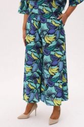 Miętowe spódnico - spodnie Tropica Lazurowe Owoce PLUS SIZE XXL OVERSIZE. Niebieskie spódnice Moda Size Plus Iwanek, na co dzień, l, bez wzorów, z bawełny, casualowe, mini, oversize. Za 229.90 zł.