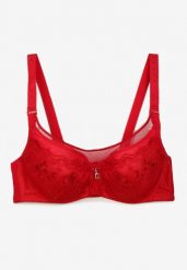 Czerwony Elegancki Biustonosz Push Up z Odpinanymi Ramiączkami Ursa. Czerwone biustonosze Renee, bez wzorów. W wyprzedaży za 35.99 zł.