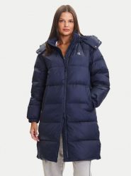 Calvin Klein Jeans Płaszcz zimowy Essential LV047D502G Granatowy Regular Fit. Niebieskie płaszcze Calvin Klein Jeans, na zimę, m, bez wzorów, z jeansu, bez kaptura. Za 929.99 zł.