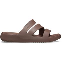 Crocs Sandały Getaway Strappy W Damskie. Brązowe sandały Crocs, bez wzorów, z materiału, bez obcasa, bez zapięcia. Za 187.10 zł.