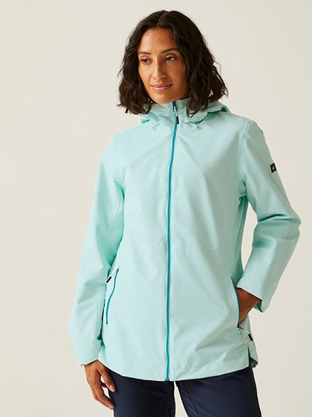 Regatta Kurtka przeciwdeszczowa "Hamara IV" w kolorze błękitnym rozmiar: 42. Niebieskie kurtki przeciwdeszczowe Regatta, m, bez wzorów, z tkaniny, bez kaptura, outdoorowe. Za 127.65 zł.