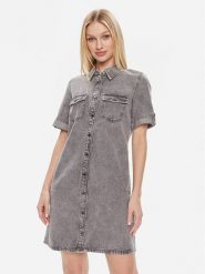 Vero Moda Sukienka jeansowa Jennie 10309665 Szary Regular Fit. Szare sukienki Vero Moda, s, bez wzorów, z bawełny, bez kołnierzyka, bez ramiączek. Za 129.99 zł.