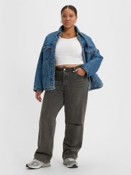 Levi´s Dżinsy "Plus 501®" - Comfort fit - w kolorze antracytowym rozmiar: W32/L32. Czarne jeansy l, z aplikacjami, z bawełny, klasyczne, z podwyższonym stanem. Za 154.43 zł.