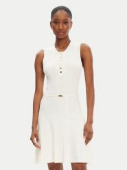 Marciano Guess Sukienka dzianinowa 5GGK26 5874Z Écru Regular Fit. Sukienki Marciano Guess, z aplikacjami, z dzianiny, bez kołnierzyka, bez ramiączek. Za 409.99 zł.