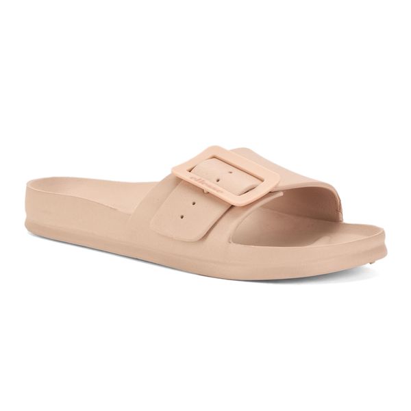 Klapki damskie Ellesse Eloise. Czerwone klapki Ellesse, bez wzorów, sportowe, bez obcasa, bez zapięcia. Za 49.99 zł.