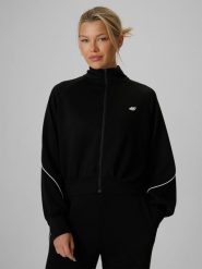 4F Bluza kibica regular bez kaptura damska - czarna L. Czarne bluzy bez kaptura 4f, l, bez wzorów, z dresówki, bez kaptura. Za 169.99 zł.