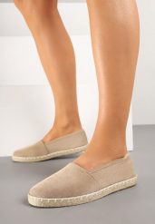 Ciemnobeżowe Espadryle Vices na Podeszwie z Plecionki Sesaniela. Brązowe espadryle Born2be, bez wzorów, z jeansu, boho, bez obcasa, na obcasie. W wyprzedaży za 46.74 zł.