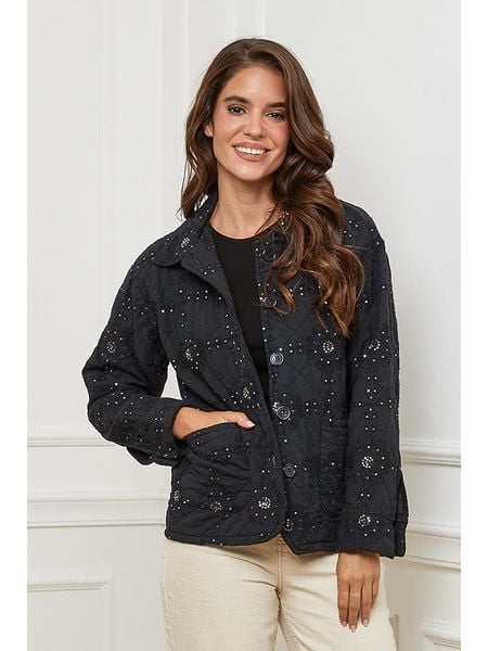 L'armoire de Suzette Kurtka przejściowa w kolorze czarnym rozmiar: 38/40. Czarne kurtki L'armoire de Suzette, l, bez wzorów, z bawełny, klasyczne, bez kaptura. Za 183.59 zł.