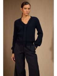 Perfect Cashmere Kaszmirowy sweter "Noty" w kolorze granatowym rozmiar: XL. Niebieskie swetry Perfect Cashmere, xl, bez wzorów, z kaszmiru, bez ramiączek. Za 413.99 zł.