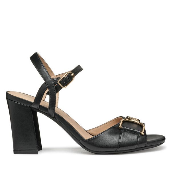 Sandały Geox. Czarne sandały Geox, bez wzorów, bez obcasa, na słupku, bez zapięcia. Za 309.99 zł.