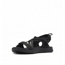 Sandały damskie, Columbia Sandal W. Czarne sandały Columbia, bez wzorów, z materiału, sportowe, bez obcasa, bez zapięcia. Za 239.99 zł.