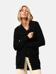 Just Cashmere Kaszmirowy kardigan "Chelsea" w kolorze czarnym rozmiar: L. Czarne swetry Just Cashmere, l, bez wzorów, z kaszmiru, bez ramiączek. Za 299.37 zł.