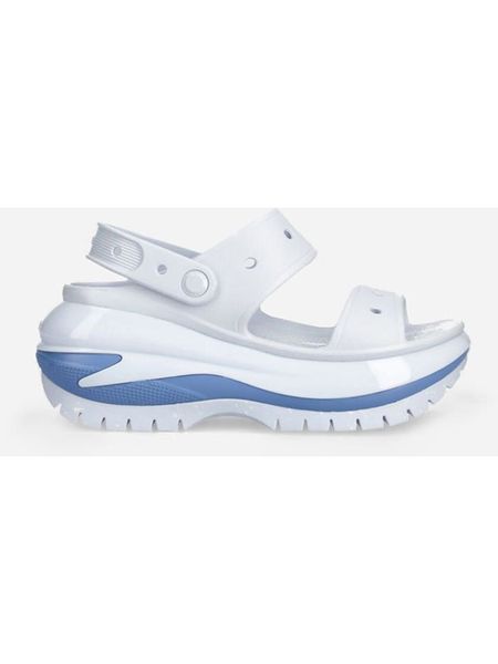 Crocs Sandały "Mega Crush" w kolorze błękitnym rozmiar: 42/43. Niebieskie sandały Crocs, bez wzorów, z otwartym noskiem, bez obcasa, na koturnie, bez zapięcia. Za 193.45 zł.