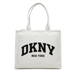 Torebka DKNY. Szare shopper bag DKNY, bez wzorów, bez dodatków. Za 289.99 zł.