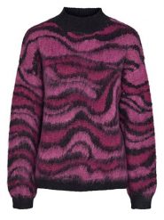 Pieces Sweter w kolorze różowo-czarnym rozmiar: XS. Czarne swetry Pieces, xs, bez wzorów, z wełny, bez ramiączek. Za 61.75 zł.