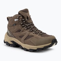 Buty trekkingowe damskie Jack Wolfskin Vojo Tour Texapore Mid. Brązowe buty trekkingowe Jack Wolfskin, bez zapięcia. Za 640.75 zł.