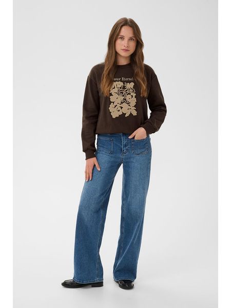 Kaffe Bluza w kolorze brązowym rozmiar: L. Brązowe bluzy Kaffe, l, bez wzorów, bez ramiączek, bez kaptura. Za 179.95 zł.