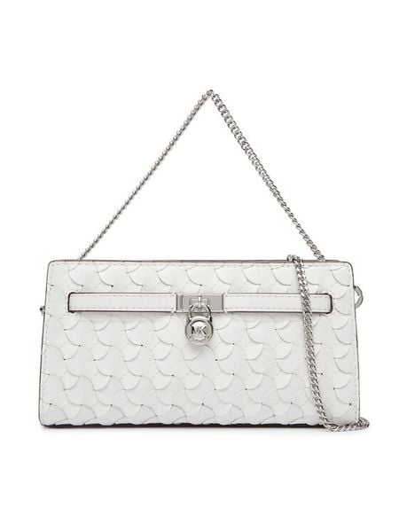 MICHAEL Michael Kors Torebka 32R6SNXC0L Biały. Białe kopertówki MICHAEL Michael Kors, bez wzorów, ze skóry, wizytowe, bez dodatków. Za 693.99 zł.