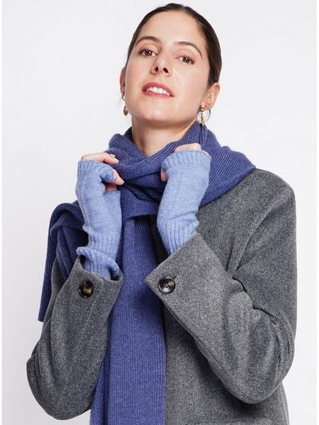 C& Jo Mitenki w kolorze błękitnym rozmiar: onesize. Niebieskie rękawiczki C& Jo, bez wzorów, prążkowane. Za 43.99 zł.