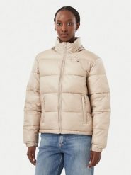 Tommy Jeans Kurtka zimowa DW0DW21619 Beżowy ciemny Relaxed Fit. Brązowe kurtki Tommy Jeans, na zimę, xs, bez wzorów, z jeansu, bez kaptura. Za 849.99 zł.