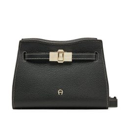 Torebka Aigner. Czarne listonoszki Aigner, bez wzorów, bez dodatków. Za 2,449.00 zł.