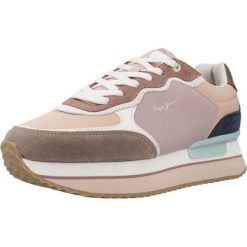 Buty PEPE JEANS RUSPER COMBI W Rose. Czerwone trekkingi Pepe Jeans, bez wzorów, z jeansu, bez zapięcia, trekkingowe. Za 286.60 zł.