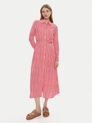 Vero Moda Sukienka koszulowa Ilisa 10306597 Różowy Regular Fit. Czerwone sukienki Vero Moda, s, bez wzorów, z bawełny, bez kołnierzyka, bez ramiączek, koszulowe. Za 149.99 zł.