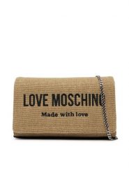 LOVE MOSCHINO Torebka JC4232PP0OKB190A Beżowy. Brązowe kopertówki Love Moschino, bez wzorów, z materiału, wizytowe, bez dodatków. Za 659.99 zł.