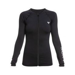 Koszulka rash vest z zamkiem i długim rękawem dla Kobiety NEW ESSENTIALS Czarny. Brązowe bikini Roxy, bez wzorów, z dzianiny, sportowe. Za 169.99 zł.