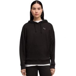 PUMA ESS Elevated Comfort Hoodie bluza damska. Czarne bluzy z kapturem Puma, xl, bez wzorów, z polaru. Za 177.99 zł.