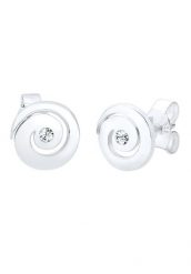 Elli Damskie kolczyki sztyfty Spirala Basic Modern z kryształem w srebrze próby 925 Sterling Silver Kolczyki 1 ct. Szare kolczyki Elli, srebrne. Za 183.99 zł.