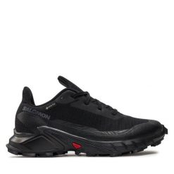 Buty do biegania Salomon. Czarne buty do biegania Salomon, bez wzorów, z gore-texu, bez zapięcia, do biegania, gore-tex. Za 449.99 zł.