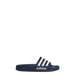 Klapki Adilette Shower. Białe klapki adidas, bez wzorów, sportowe, bez obcasa, bez zapięcia. Za 119.00 zł.