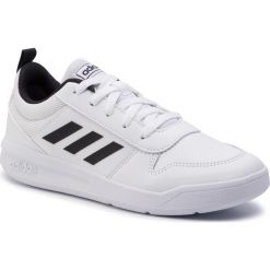 Buty adidas - Tensaur K EF1085 Ftwwht/Cblack/Ftwwht. Białe buty do biegania adidas, bez wzorów, z materiału, bez zapięcia, na fitness i siłownię. Za 149.00 zł.