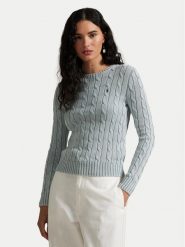 Polo Ralph Lauren Sweter 211935303009 Błękitny Slim Fit. Niebieskie swetry Polo Ralph Lauren, l, bez wzorów, z bawełny, bez ramiączek. Za 449.99 zł.