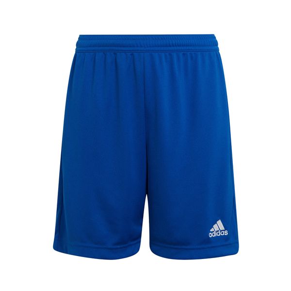 Spodenki piłkarskie junior Adidas Entrada 22. Niebieskie szorty adidas, bez wzorów, z poliesteru, sportowe. Za 48.90 zł.