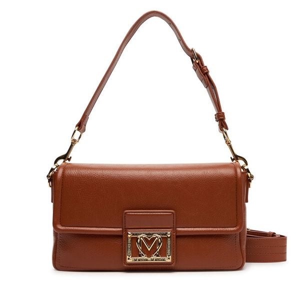 Torebka LOVE MOSCHINO. Brązowe torebki klasyczne Love Moschino, bez wzorów, klasyczne, bez dodatków. Za 659.99 zł.