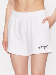 Hugo Szorty materiałowe Nashari 50486319 Biały Regular Fit. Białe szorty Hugo, bez wzorów, z bawełny. Za 249.99 zł.