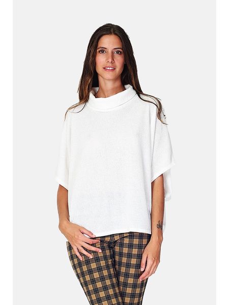 ASSUILI Kaszmirowy sweter w kolorze białym rozmiar: 38. Białe swetry Assuili, bez wzorów, z kaszmiru, klasyczne, bez ramiączek. Za 83.22 zł.