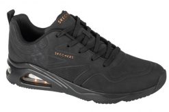 Buty sportowe Sneakersy damskie, Tres-Air Uno - Ah-Mazing. Czarne buty treningowe Skechers, bez wzorów, z materiału, przed kostkę, bez zapięcia, trekkingowe. Za 259.99 zł.