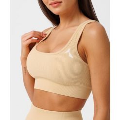 Stanik fitness cardio Carpatree Rib bezszwowy. Żółte biustonosze Carpatree, bez wzorów. Za 149.99 zł.