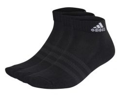 Skarpety stopki unisex Adidas 3 pary. Czarne skarpetki adidas, bez wzorów, z bawełny. Za 45.00 zł.